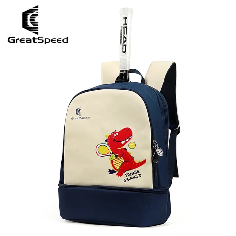 Borsa da tennis per bambini GreatSpeed, borsa da badminton con scomparto indipendente per scarpe, per ragazzi e ragazze