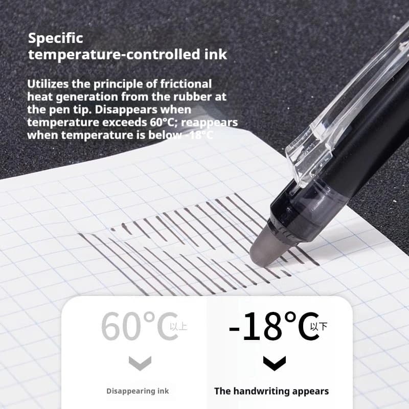 Penna cancellabile PILOT Frixion giapponese con punta ST da 0,5 mm, sensibile alla temperatura, scrittura fluida per appunti, agenda, materiale scolastico