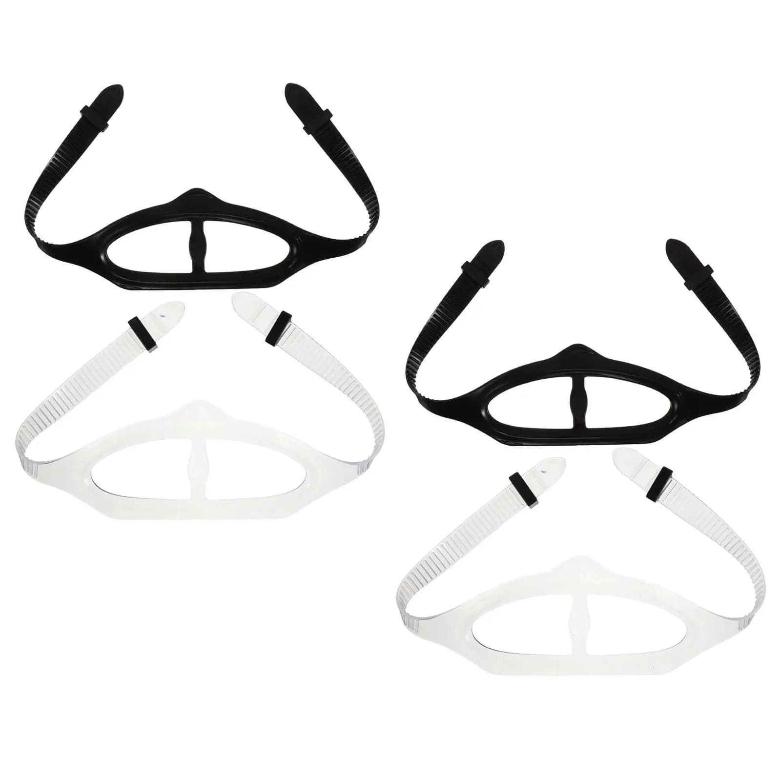 4 Pieces Adjustable Silicone Strap for Underwater Mask, Anti-Pression Spare Parts for Diving Eyelets, Snorkeling, Swimming and Apnea