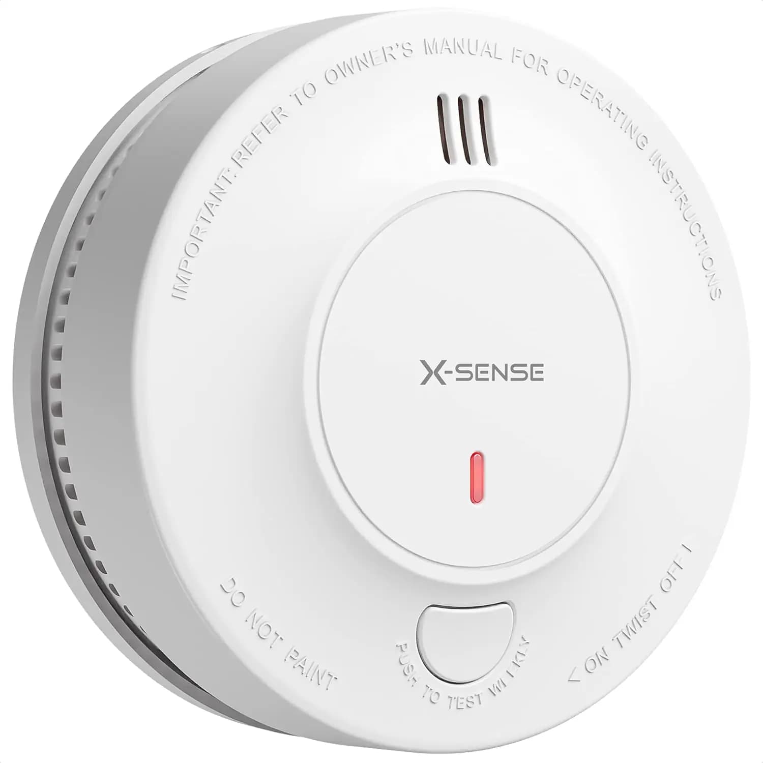 Rilevatore di fumo X-Sense, rilevatore di fumo con allarme antincendio a batteria da 10 anni con indicatore LED e pulsante di silenzio, SD2J0AX
