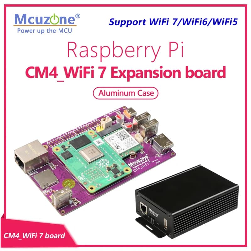 CM4 WiFi7 expansion card, Raspberry Pi 4 processing module, BE200, Intel AX200 AX210 PCIe M.2 A-Key, free Ubuntu driver