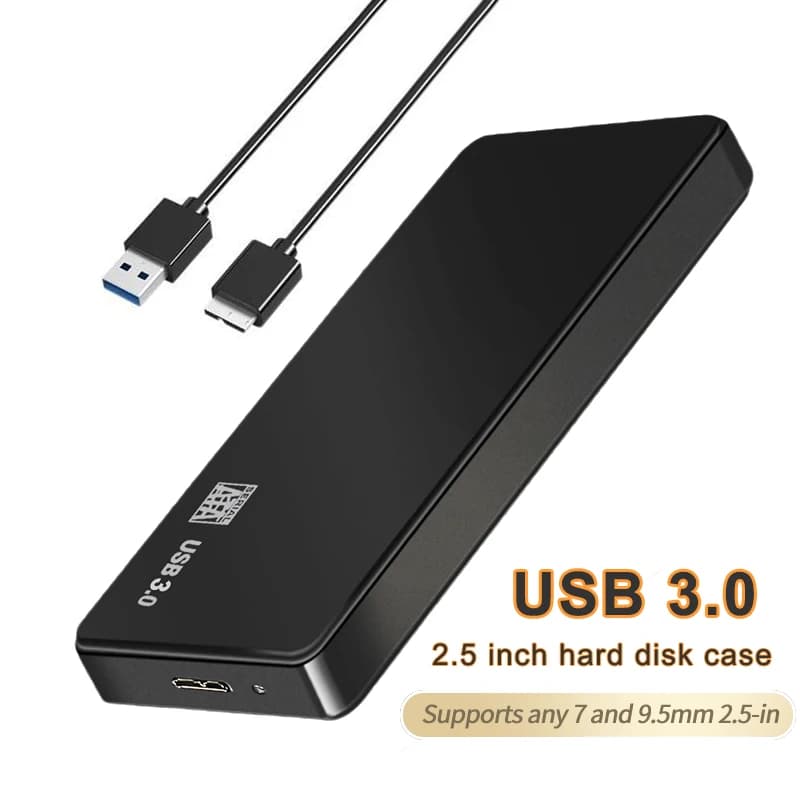 USB 3.0 To 2.5 Inch Hard Drive Case Custodia per disco rigido da USB 3.0 a 2.5 pollici custodia per disco rigido SATA HDD SSD 5Gbps scatola per disco rigido esterno per PC Laptop Smartphone PC Laptop