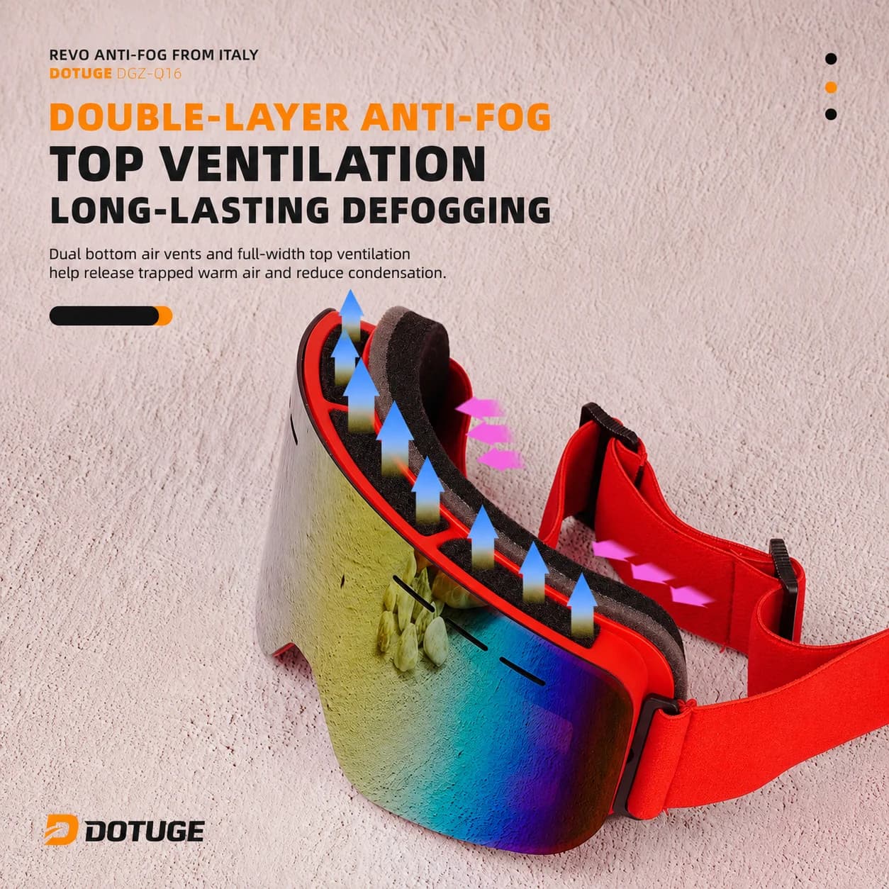 Adult Magnetic Polarized Ski Goggles Double Layer Anti-Fog Windproof OTG Snowboard Eyewear for Skiing Mountaineering Cycling