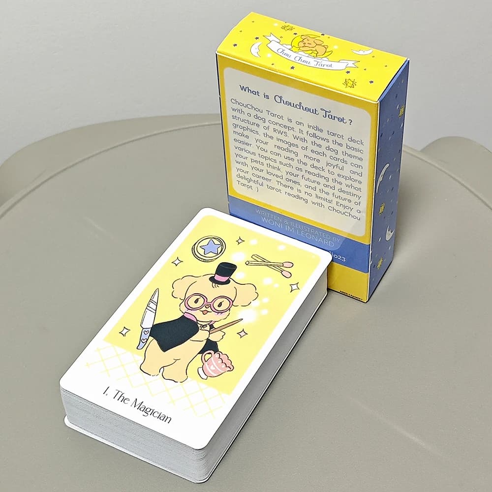 Mazzo di tarocchi Chouchou 78 carte dei tarocchi Kawaii 10,3 * 6 cm