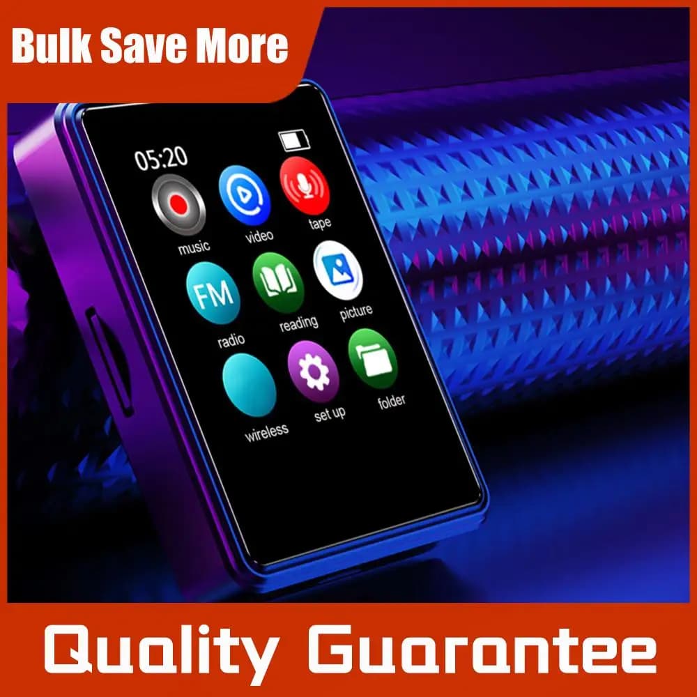 Lettore MP3/MP4 Mini Portatile Compatibile con Bluetooth, Riproduttore Musicale Sportivo con Altoparlante Integrato, 128GB, Schermo da 1,77 Pollici per Uso Quotidiano degli Studenti