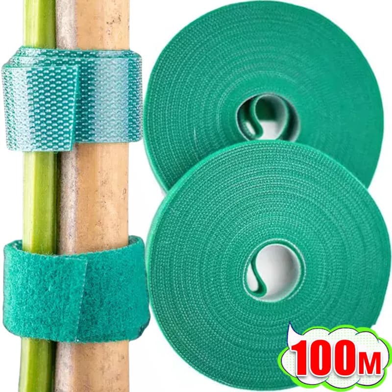 Strisce autoadesive per fascette in nylon per piante, piante verdi regolabili, supporto per gancio, fasciatura per spago da giardino, nastro di fissaggio riutilizzabile