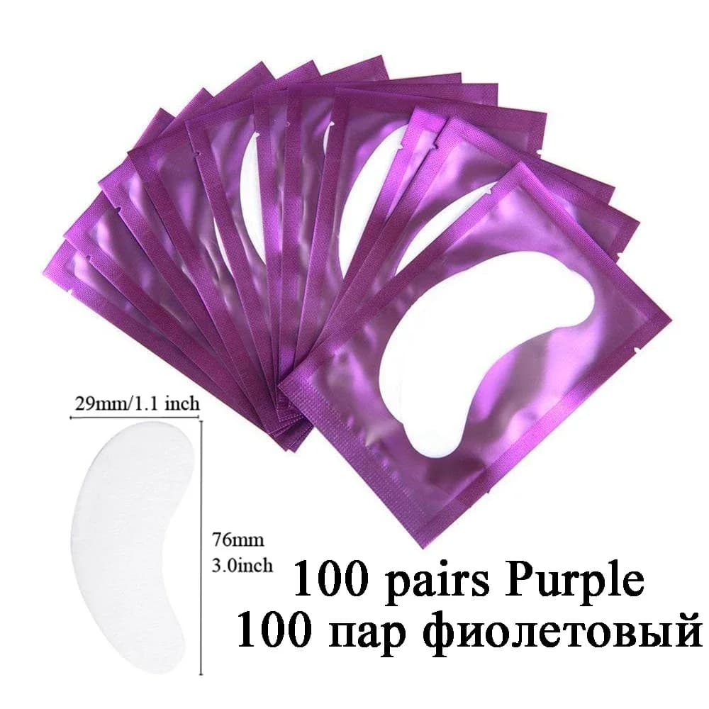 100 pairs of patches for eye extension eyelashes under eyelash stickers for false eyelashes supplies for extension of eyelashes patches for the construction of eyelids