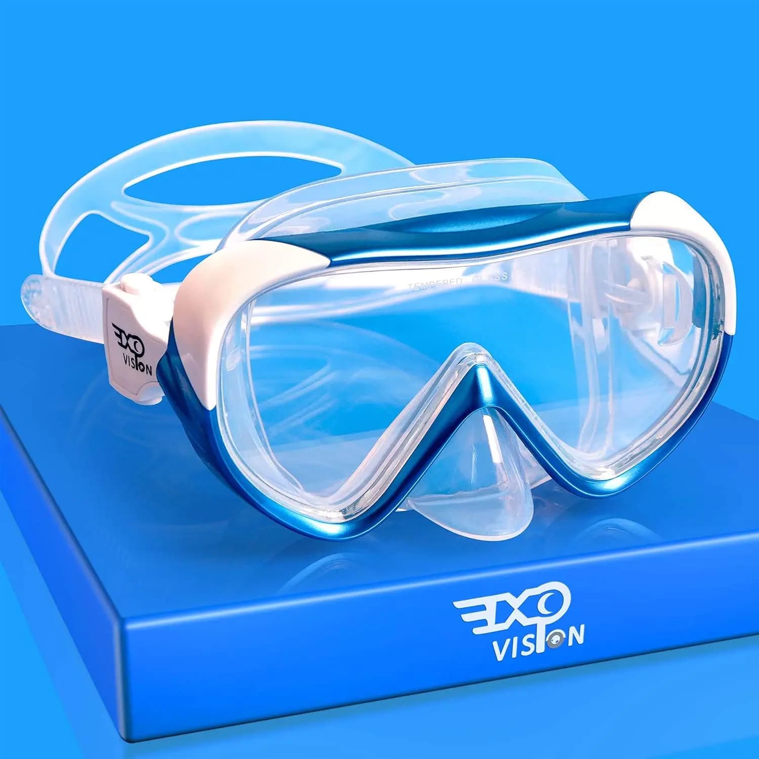 Snorkeling mask for children, anti-fog swim glasses with nose cover for diving and swimming