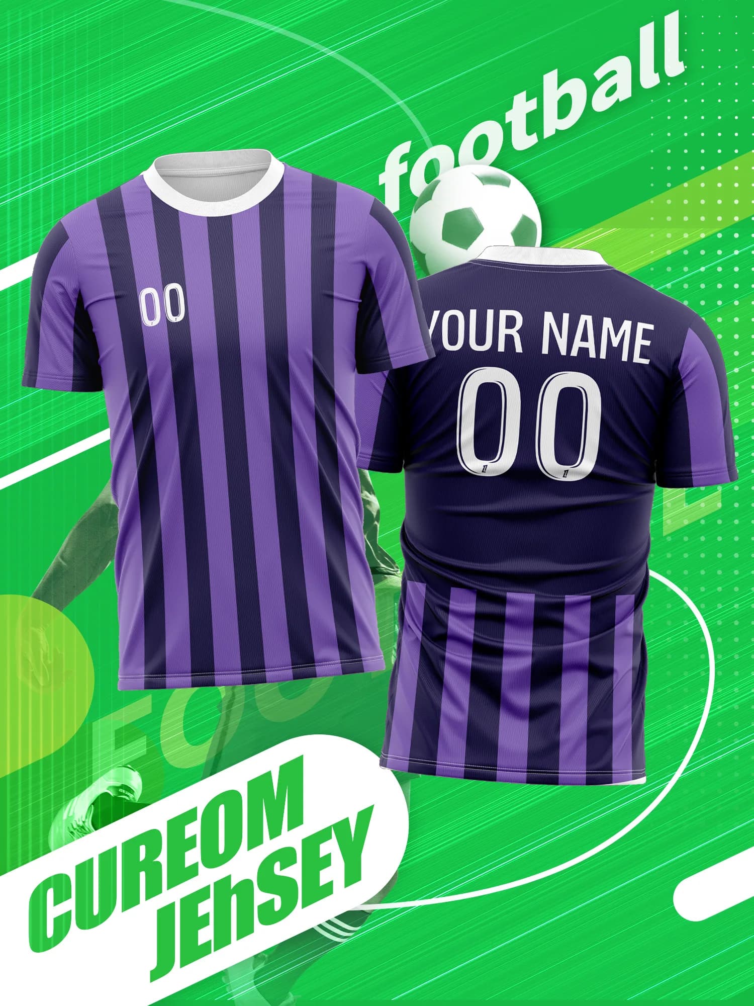 Custom Football Mesh with Image, Number and Name, Club Wholesale Order, Football Divider for Teams
