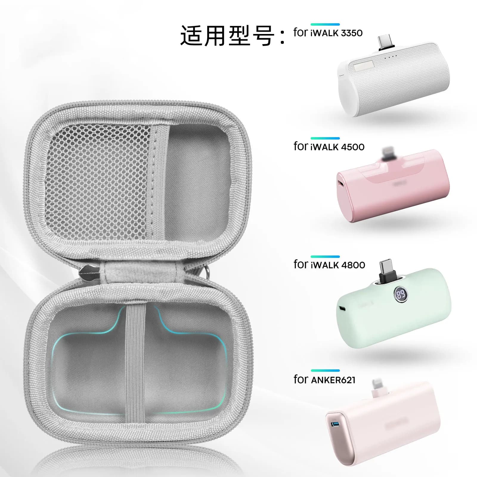 Custodia per Anker 621 per iWALK Mini/per iWALK LinkPod 3350mAh/4500mAh/4800mAh Power Bank Borsa da viaggio portatile