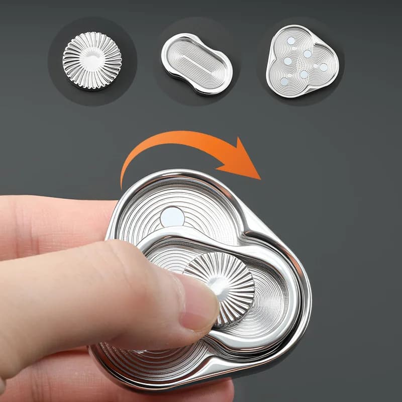 Spinner Triangolare con Moneta Girevole, Giocattolo EDC Antistress, Antiansia, per Alleviare la Tensione, Giocattolo Sensoriale Delicato