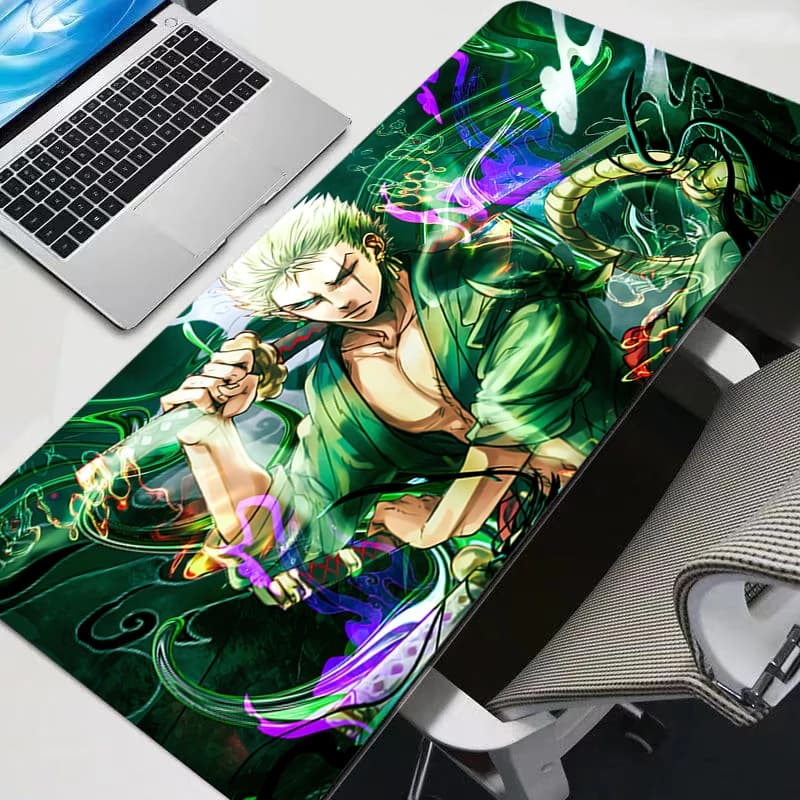 Tappetino per mouse grande in gomma 90x40cm, tappetino da gioco One Piece per PC, tappetino per tastiera da scrivania, tappetino resistente per computer e laptop
