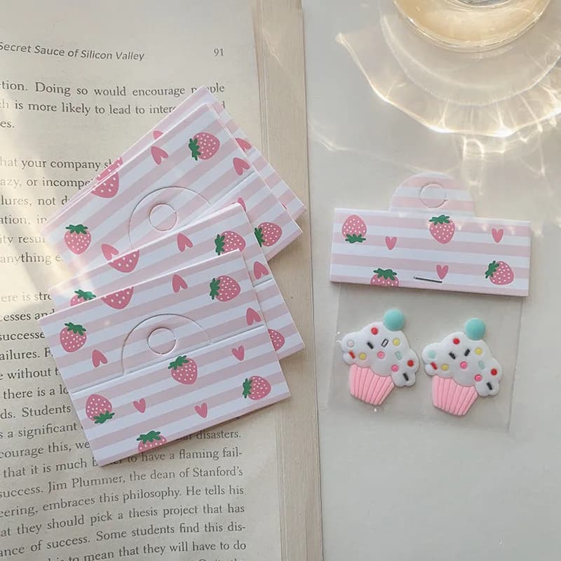 50/100 pcs Multi Color Style Hanging Folding Cards With OPP Bags For Hair Clips Earrings Packing Jewelry Display Supplies