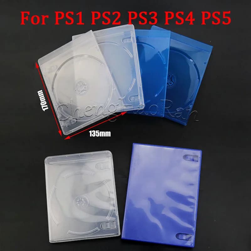 1PC Per PS1 PS2 PS3 PS4 PS5 Sostituzione Vuota Gioco CD DVD Box Custodia per PS4 Gioco Disco di Stoccaggio Borsette Copertura Accessori di Riparazione