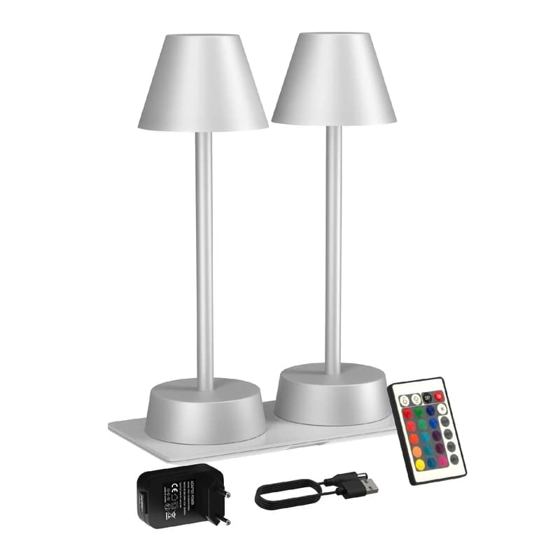 Portable LED Cordless Desk Lamp with Induction Charging Base 2 Pack