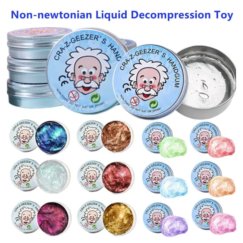 Reusable Putty Liquid Crystal Bouncy Slime Toy Set Kid Safe Mud Stress Relief Toys Color Clay Handmade DIY Handgum Playdough