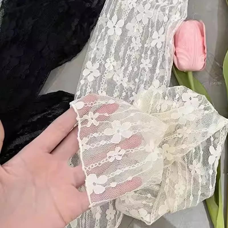 Lace-Free Lace Lunghi Gloves, Anti-UV Summer Sleeves, Breathable Ice Silk Gloves, Overheads for Guide and Cycling