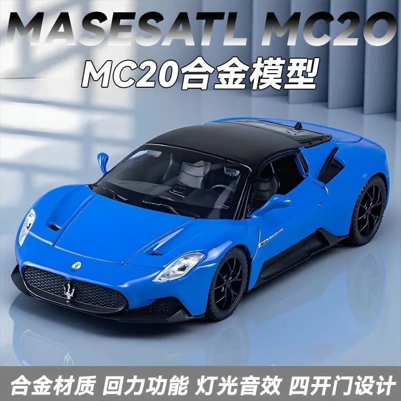 1:32 Scale Maserati MC20 Diecast Alloy Supercar Model with Openable Doors for Collection Gift Home Decor Ornament