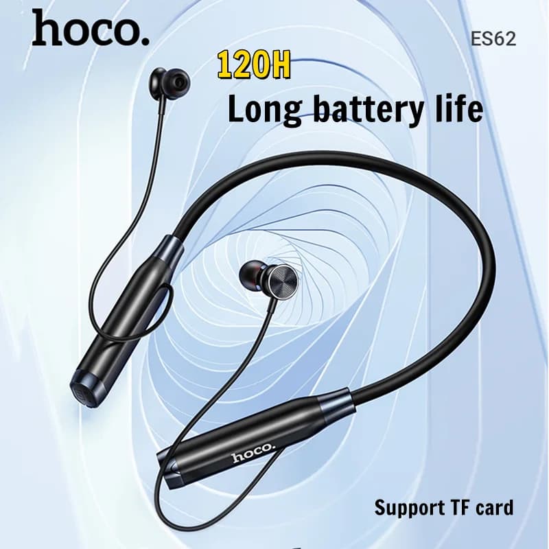 HOCO ES62 Neckband Earphones Bluetooth 5.3 Sport Headsets Support TF Card Playback 120Hours Long Battery Life For Mobile Phone