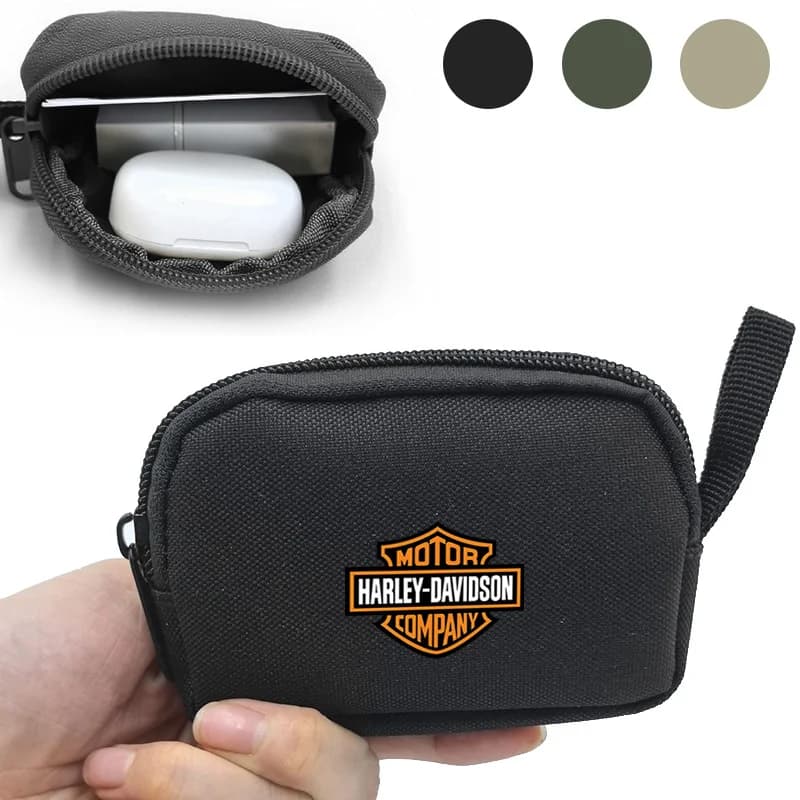 Motorcycle Logo Mini Headphone Handbag Wallet Zipper Car Keybag Accessory For Harley Davidson Softail Sportster VRSC 883 1200