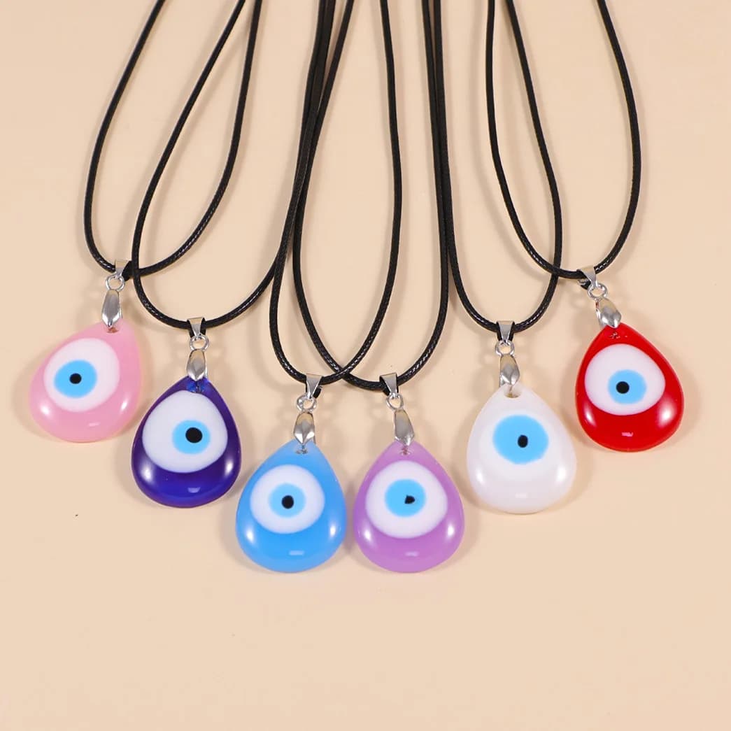 10 pz/lotto collana con ciondolo occhio da donna alla moda semplice come regalo per gli accessori dei boyfriends delle fidanzate