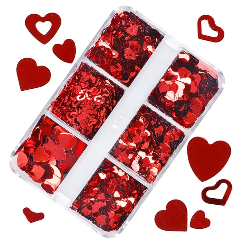 San valentino resina paillettes Red Love Heart Glitter epossidica riempimento moldes de silicona para resina epoxi decoracion manualidades