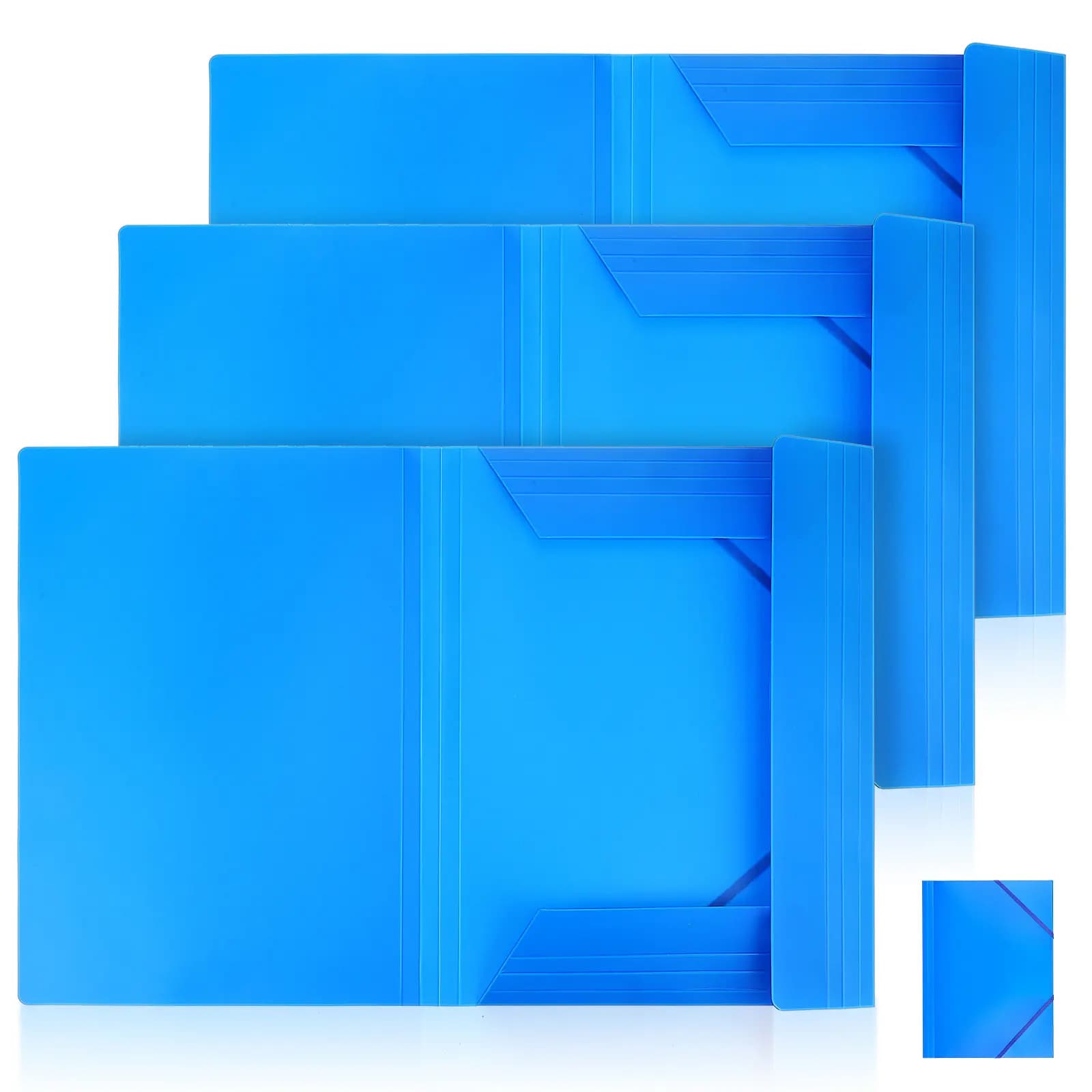 Organizzatore per cartelle portadocumenti da 3 pezzi, fascia elastica, design pieghevole, custodia multifunzionale per archiviazione, porta documenti per ufficio e scuola, portatile