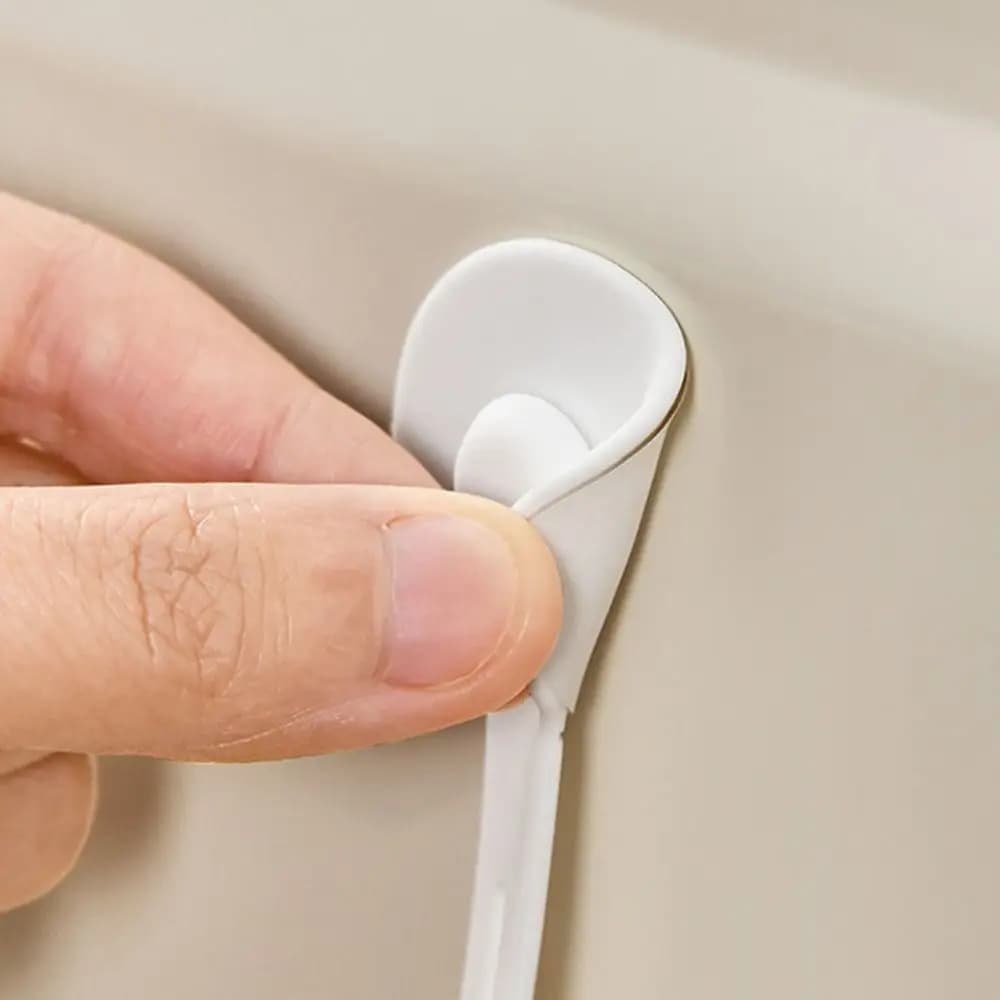 Set di 3 Fascette in Silicone Regolabili con Gancio, Organizzatore di Cavi Durevole, Gestione Autoadesiva dei Fili per Casa e Ufficio