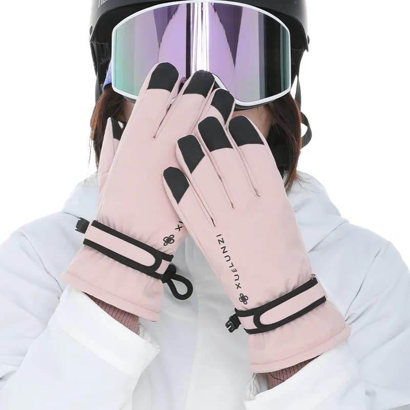 Guanti da sci da donna Guanti da ciclismo impermeabili Guanti da bicicletta touch screen invernali Scooter da esterno Equitazione Moto Sci Guanto caldo