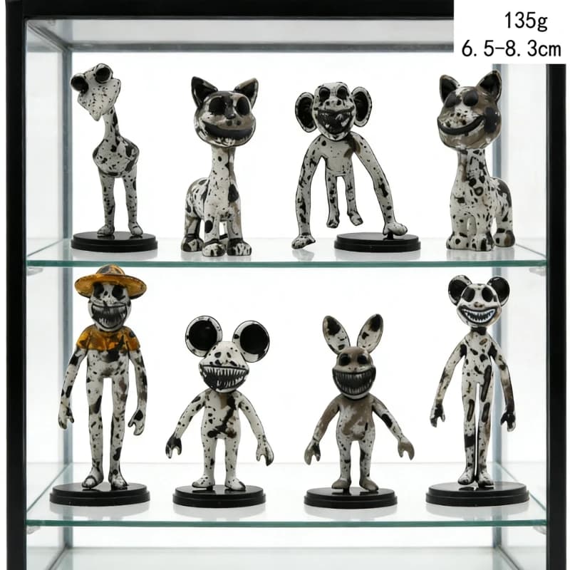6-8 Pezzi Action Figure Horror Zoonomaly | Statuette di Gatto e Koala Mostro in PVC | Giocattoli da Collezione per Decorazione Desktop a Tema Anime