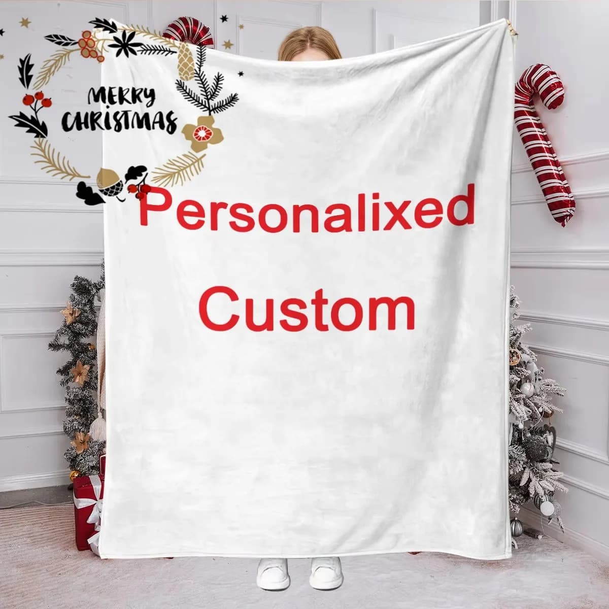 Personalized Basketball Theme Soft Flannel Blanket Customized Name _ Text, Lightweight and Warm