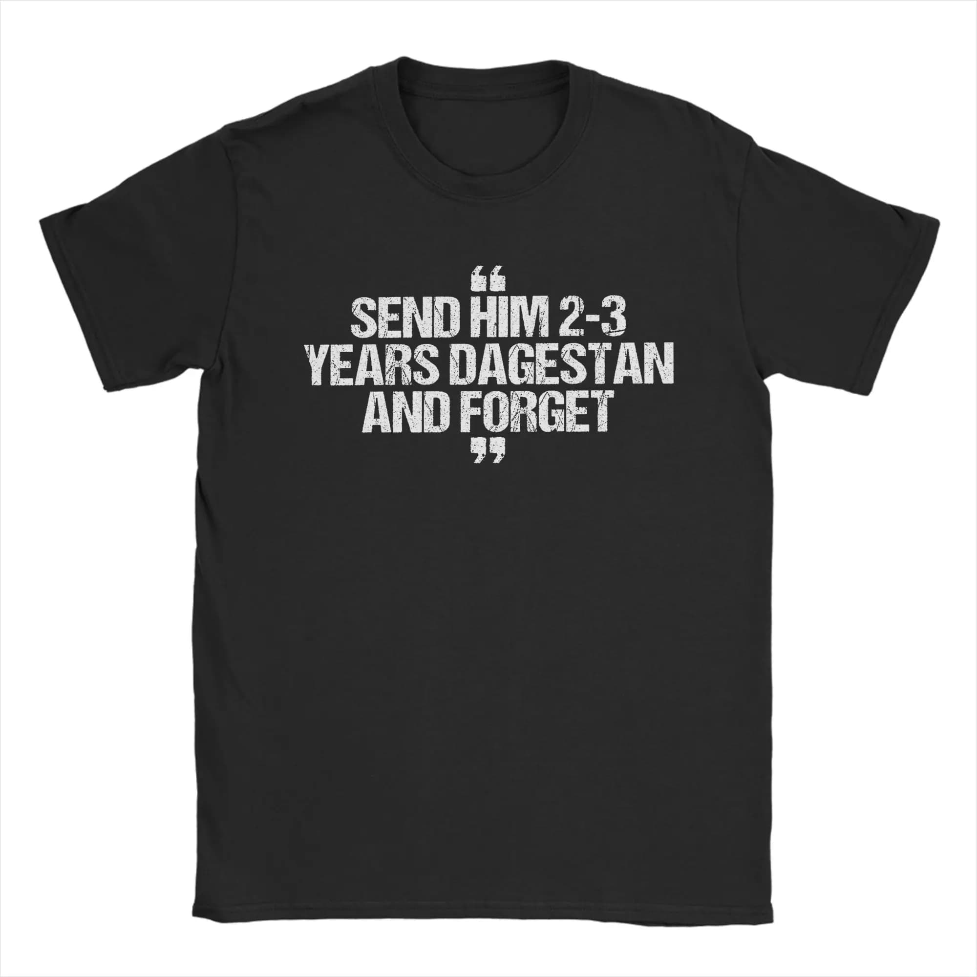 Invialo in Dagestan per 2-3 anni e dimentica la maglietta con il meme del wrestling. T-shirt alla moda, cool, a maniche corte, oversize.