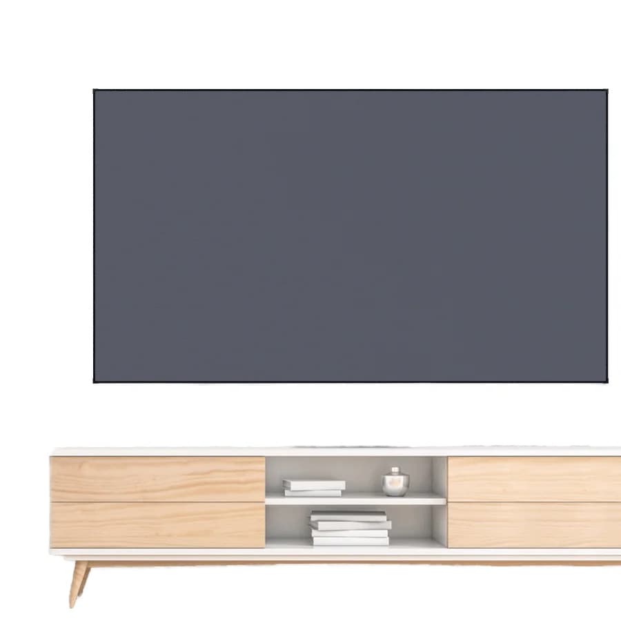 100 Inch 16:9 4K HD Short Throw UST ALR Fixed Frame Projector Screen 10mm Narrow Border Wall Mounted for Home Theater