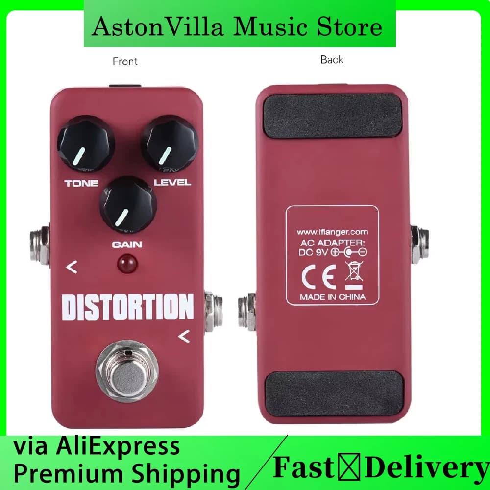 Pedale effetto per chitarra elettrica KOKKO Pedale effetto per chitarra True Bypass con plettri per capotasto per chitarra Accessori Mini pedale di distorsione