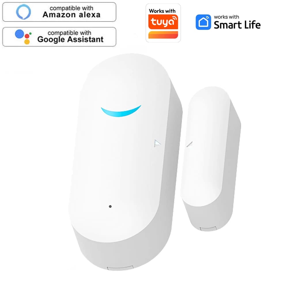 Tuya Smart WiFi sensore porta rilevatori aperti/chiusi WiFi App avviso di notifica allarme di sicurezza supporto Alexa Google Home