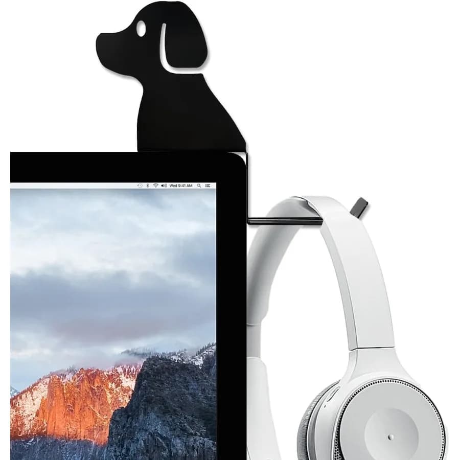 Supporto per monitor Gancio per coda per cuccioli per cuffie Risparmia spazio sulla scrivania e protegge l'organizzatore delle cuffie Gancio decorativo per appendere Ke