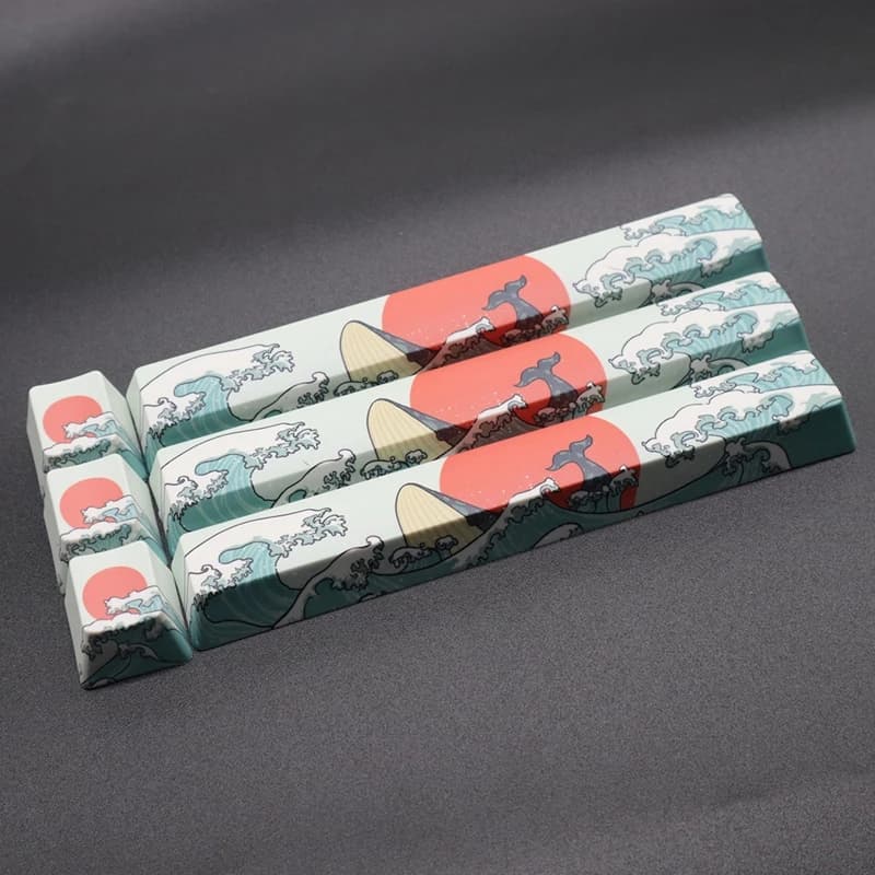 2 pezzi Esc + Space Bar Coral Sea Keycap OEM altezza PBT Cherry Sub - 6.25u chiave per tastiera meccanica fai da te