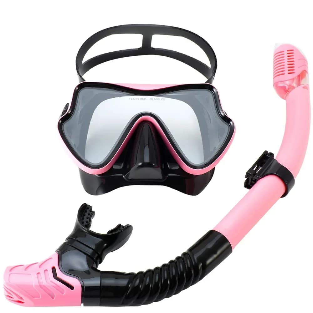 Maschera Subacquea Integrale Nuova con Ampio Visore e Boccaglio, Set Snorkel Impermeabile e Antiappannamento in Silicone per Uomo e Donna, Maschera Galleggiante per Immersione