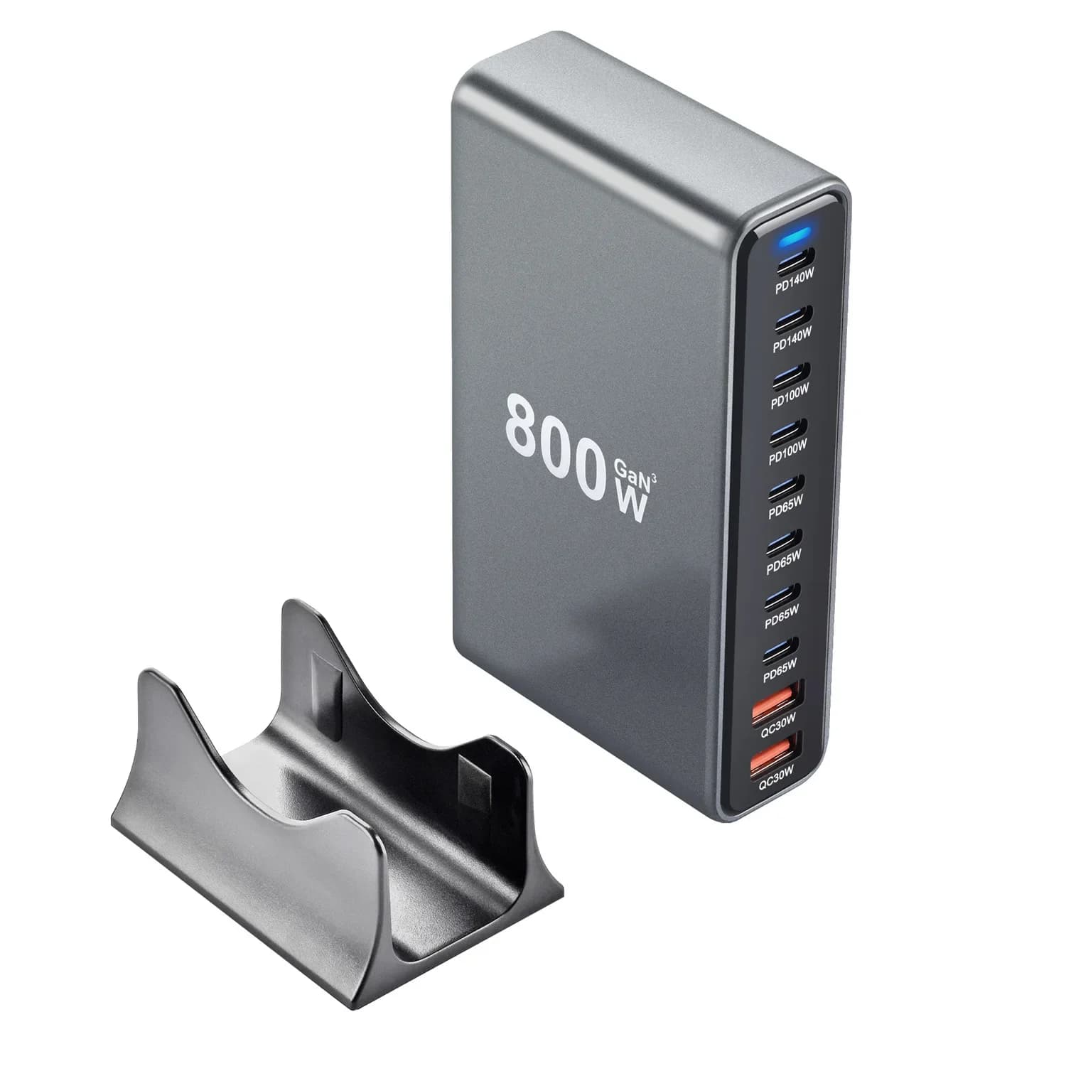 Caricabatterie GaN 120w 10usb 800W Stazione di ricarica rapida USB C PD3.1 a 10 porte per iPhone 16/15 Samsung MacBook