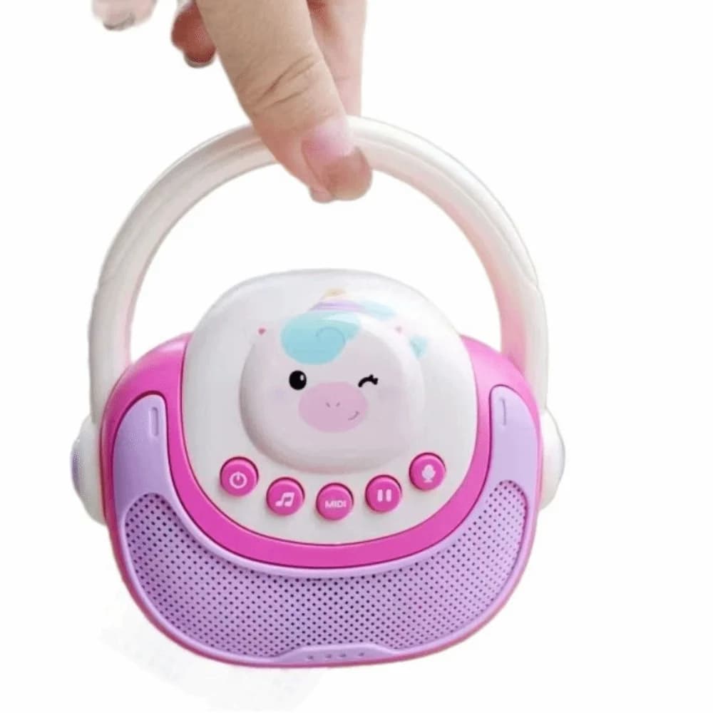 Macchina per Karaoke Wireless per Bambini, Connessa al Telefono, Registrabile, in Plastica, per Intrattenimento Musicale