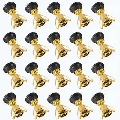 20 mini prize trophies for children, plastic, gold finish, robust and lightweight, for volleyball school competitions