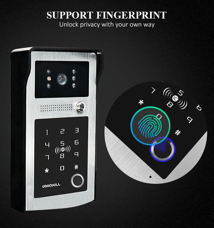 9Inch TFT Monitor Wired WIFI IP Doorbell Rifd Card/Password Acess Control Video Door Phone Intercom Visual Peephole Viewer