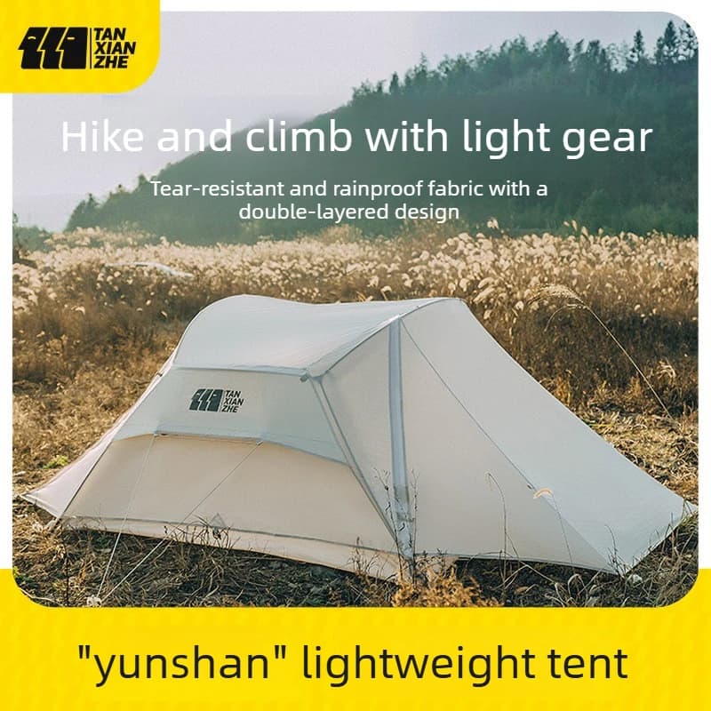 Tenda da Campeggio per 2 Persone, Impermeabile PU3000mm, Leggera con Pali in Alluminio Serie 7, per Escursionismo e Viaggi all'Aperto