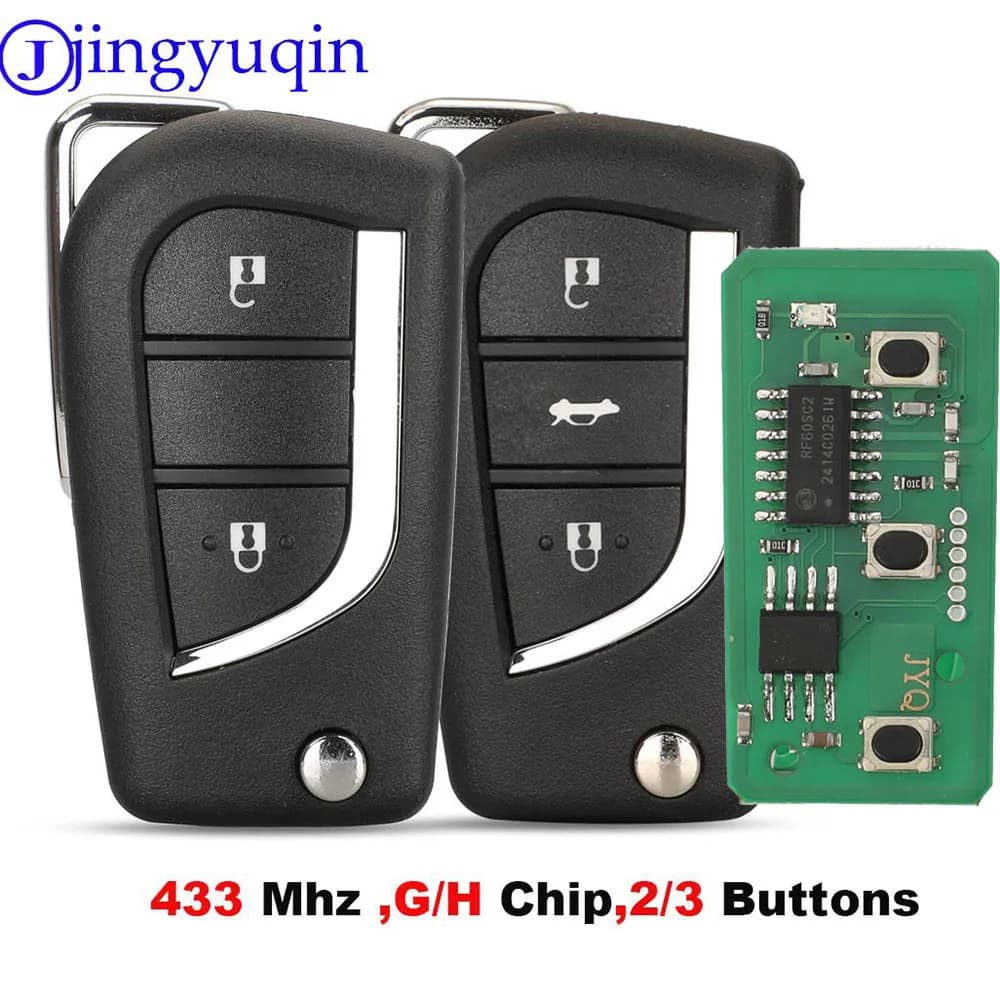 Jingyuqin 433 Mhz G/H Chiave A Distanza Dell'automobile di Controllo Per Toyota Carrolla Yaris Verso Avensis AYGO Per Peugeot 108 Per Citroen C1 2013