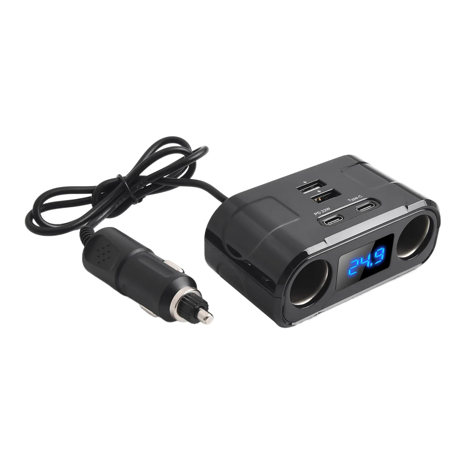 12V 24V Car Adapter Power Splitter Adapter In-car Charging Travel Charging Compact And Easy To Use Reinforced Anti-fall