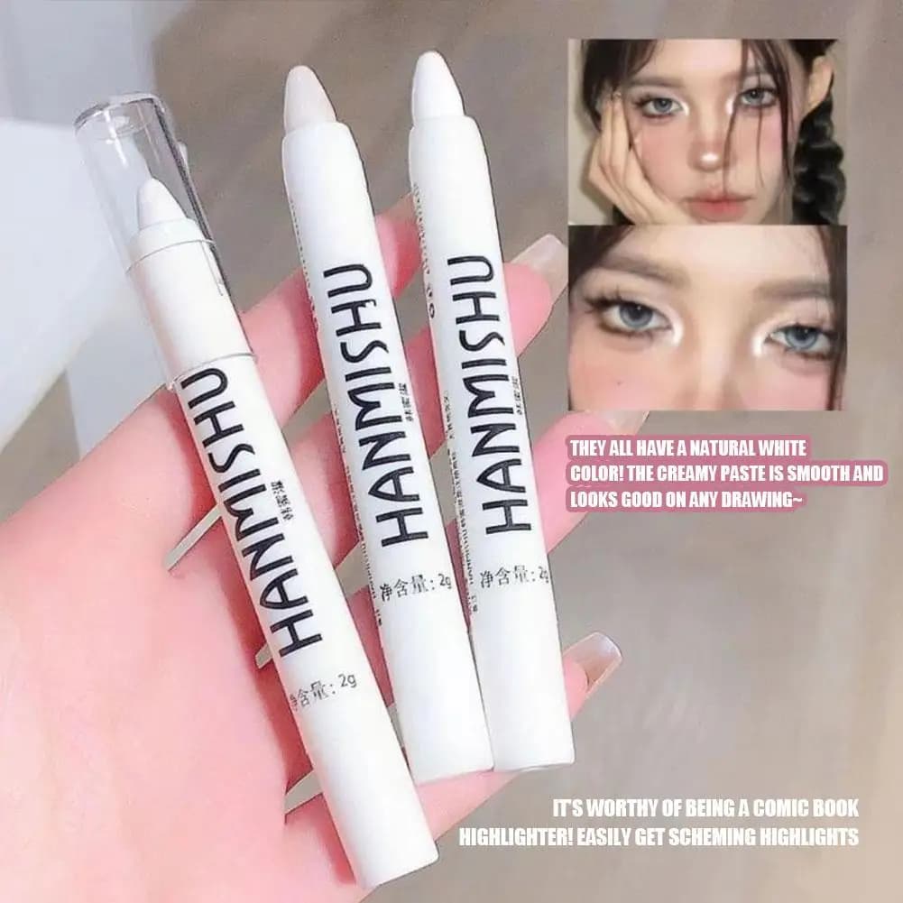 Shimmering Highlight Stick Pearlescent Matte Eyeshadow Stick Glitter White Eyeliner Lying Silkworm Pen Silver Highlighter Pen