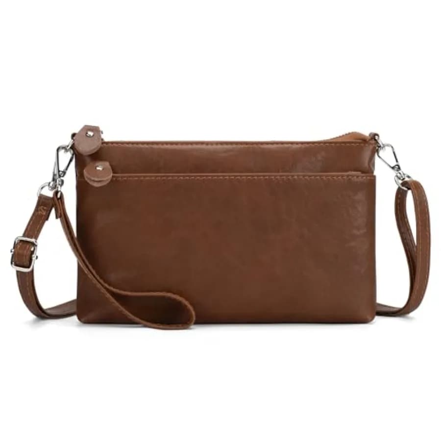 Borsa a tracolla in vera pelle Befen con blocco RFID, piccola borsa a tracolla da donna