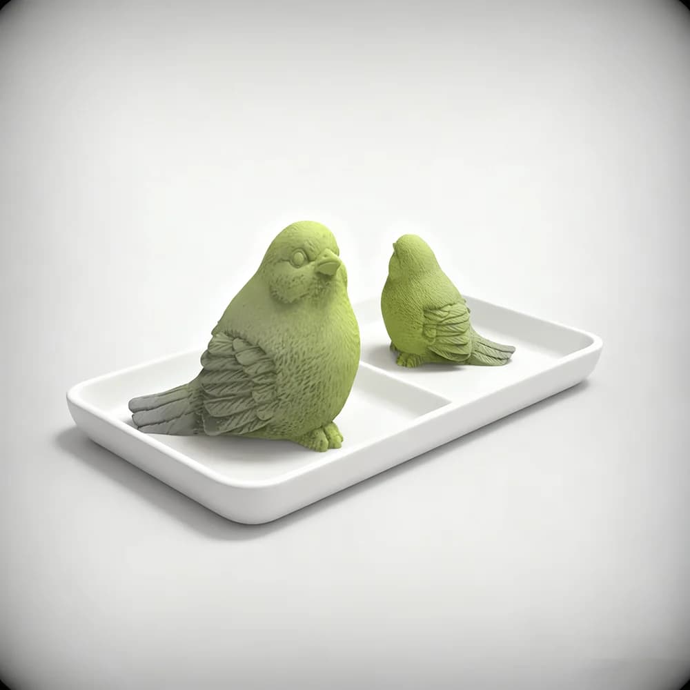 Stampo in silicone per uccelli cartoni animati 3D per torte, cioccolato, cubetti di ghiaccio, candele, creazione di stampi per animali flessibili riutilizzabili fai da te, decorazioni per la casa