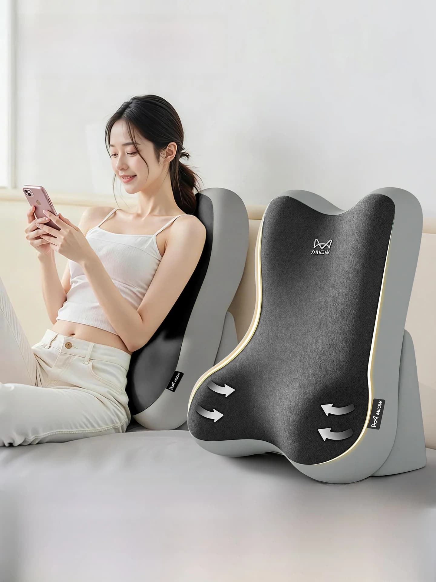 Cuscino Moderno e Semplice per Letto Singolo, Supporto Lombare per Lettura in Camera da Letto, Poggiatesta Multifunzione per Letto