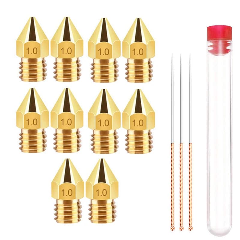 Kit di pulizia ugelli da 1,0 mm 13 pezzi - Ago di sbloccaggio per accessori estrusore stampante 3D Anycubic, MK8, Ender 3/5, CR-10